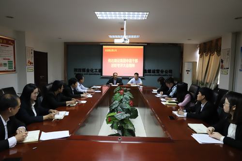 陜煤建設(shè)洗選煤運(yùn)營公司認(rèn)真?zhèn)鬟_(dá)集團(tuán)2018年度中層干部述職考評大會精神